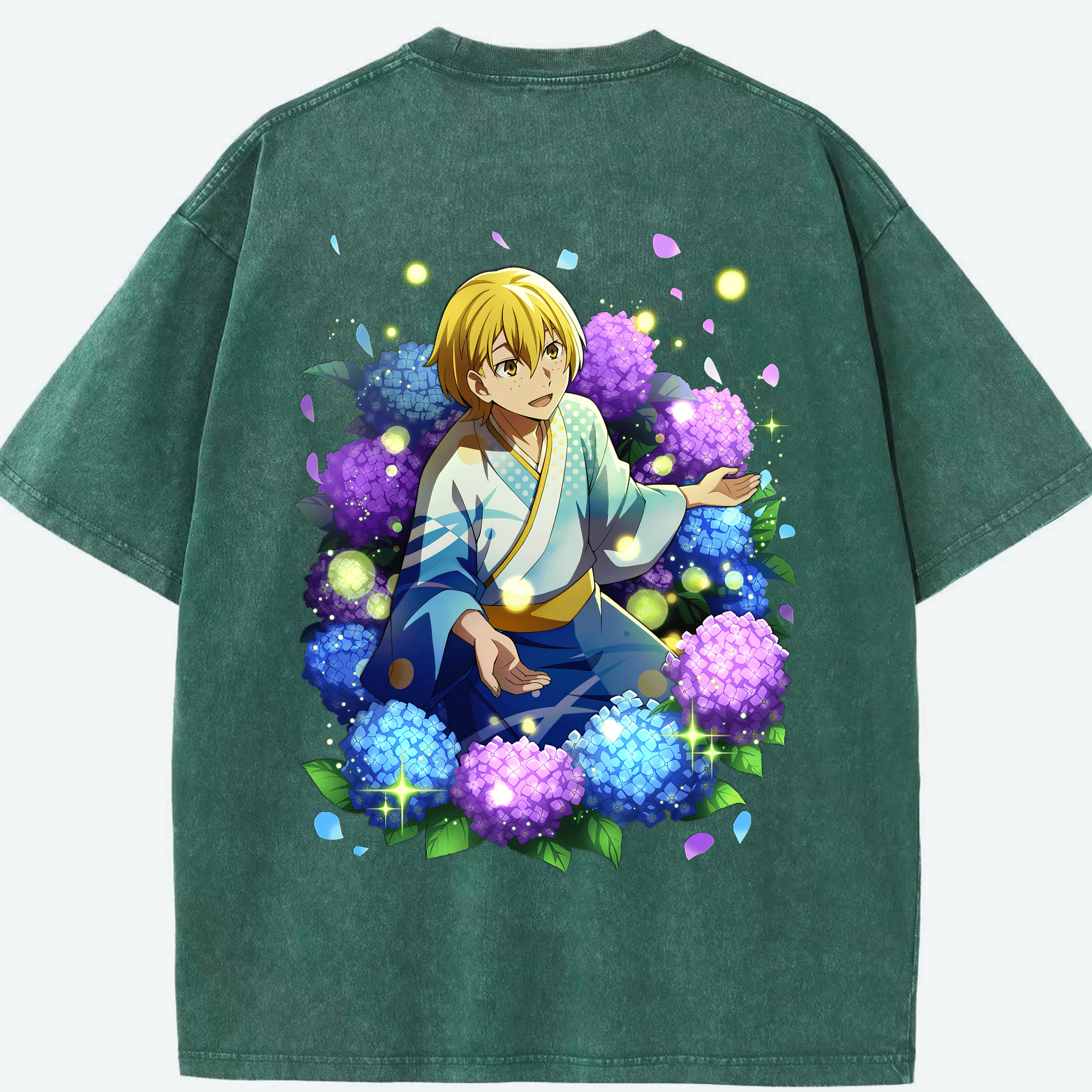 （画像用） 文豪ストレイドッグス Bungo Stray Dogs 綿100% ヴィンテージ風 半袖Tシャツ（背面プリント）
